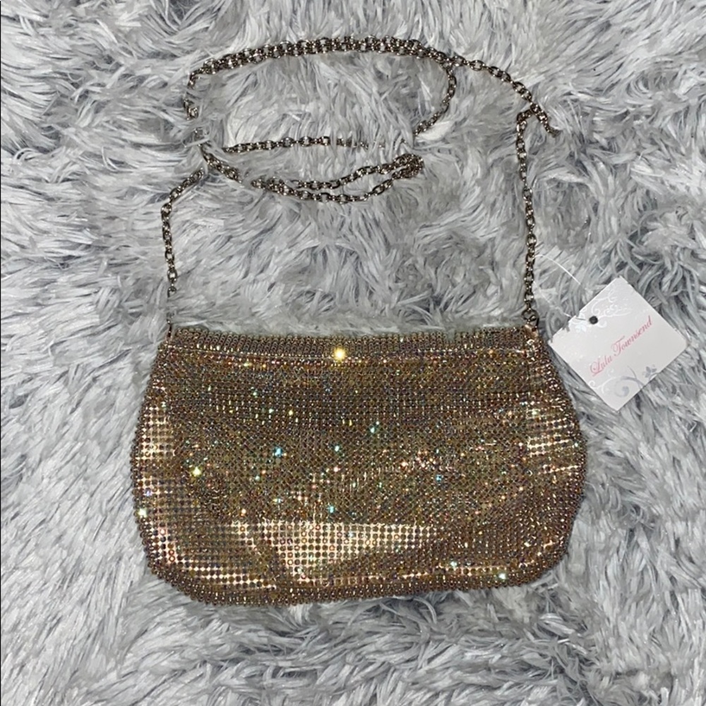 Lulu Townsend Shimmering Rhinestone Purse